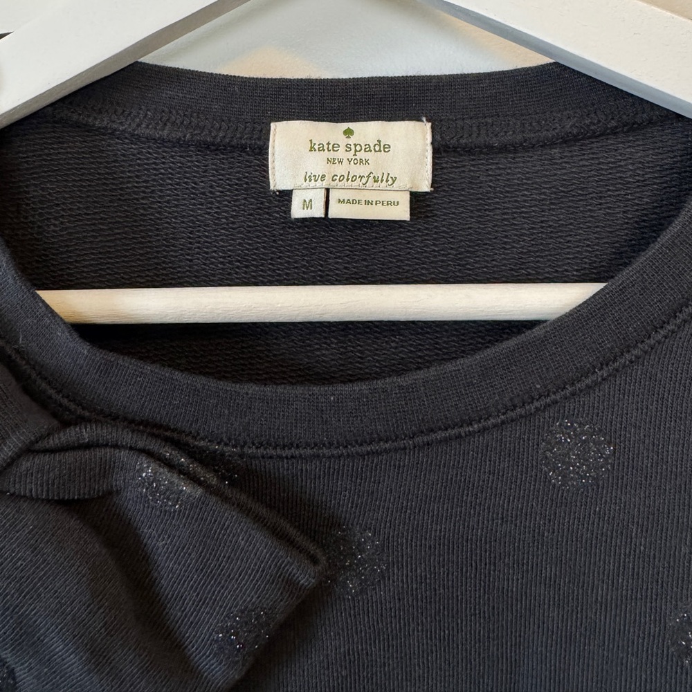 Kate Spade* Steal the Spotlight -Glitter Bow Sweatshirt - Picture 5 of 5